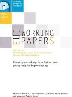 Electricity rate redesign in an African context: getting ready for the prosumer age - RSC 2021/45 Robert Schuman Centre for Advanced Studies ...