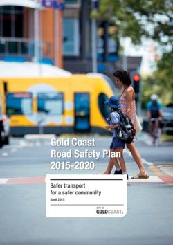 Gold Coast Road Safety Plan 2015-2020 - Safer transport for a safer community April 2015 - City of Gold Coast