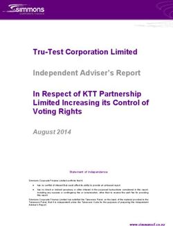 Tru-Test Corporation Limited Independent Adviser's Report In Respect of KTT Partnership Limited Increasing its Control of Voting Rights