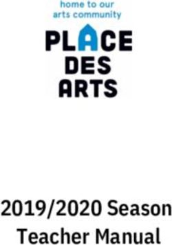 Teacher Manual 2019/2020 Season - Place des Arts