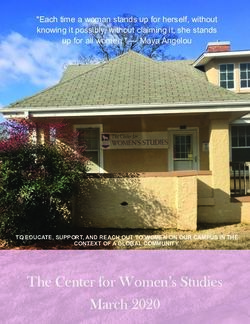 The Center for Women's Studies March 2020