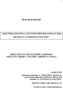 "INDUSTRIAL RENEWAL AND INTER-FIRM RELATIONS IN THE BRAZILIAN AUTOMOTIVE INDUSTRY" PRESENTED TO THE ECONOMIC COMISSION FOR LATIN AMERICA AND THE ...