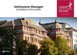 Admissions Manager Candidate Information - Cardiff Sixth Form College