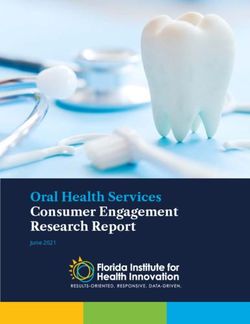 Oral Health Services Consumer Engagement - June 2021