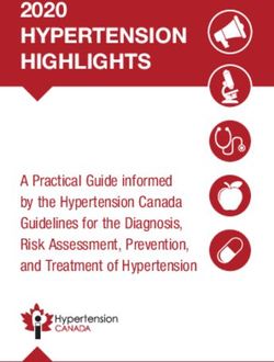 HYPERTENSION HIGHLIGHTS - 2020 A Practical Guide informed by the Hypertension Canada Guidelines for the Diagnosis, Risk Assessment, Prevention ...