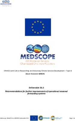 Deliverable D3.3 Recommendations for further improvements of operational seasonal forecasting systems