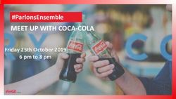 MEET UP WITH COCA-COLA - #ParlonsEnsemble Friday 25th October 2019 - AMARC