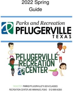 2022 Spring Guide - REGISTER : PARKS.PFLUGERVILLETX.GOV/CLASSES RECREATION CENTER, 400 IMMANUEL ROAD 512-990-6350 - Pflugerville Parks and Recreation