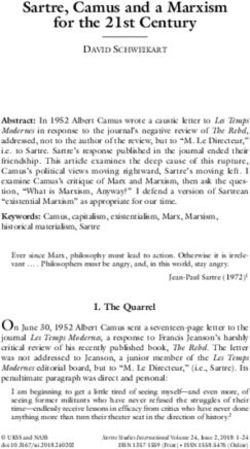 Sartre, Camus and a Marxism for the 21st Century - Columbia ...