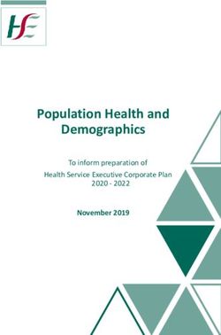 Population Health and Demographics - November 2019 To inform preparation of Health Service Executive Corporate Plan - HSE