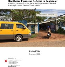 Healthcare Financing Reforms in Cambodia: Challenges and Options for Achieving Universal Health Coverage under Financial Constraint