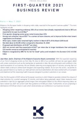FIRST-QUARTER 2021 BUSINESS REVIEW - Kl&eacute;pierre
