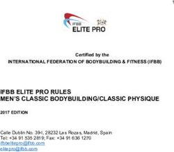 IFBB ELITE PRO RULES MEN'S CLASSIC BODYBUILDING/CLASSIC PHYSIQUE