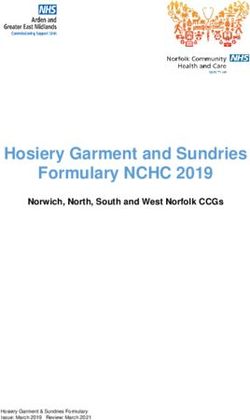 Hosiery Garment and Sundries Formulary NCHC 2019 - Norwich, North, South and West Norfolk CCGs - Knowledge Anglia