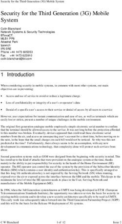 Security for the Third Generation (3G) Mobile System