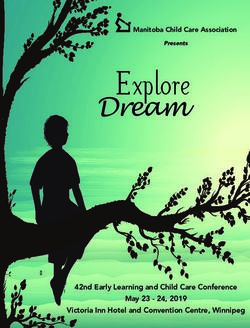Explore Dream Discover - 42nd Early Learning and Child Care Conference May 23 - 24, 2019 24 ...