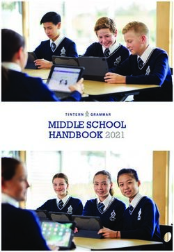 MIDDLE SCHOOL HANDBOOK 2021 - Tintern Grammar