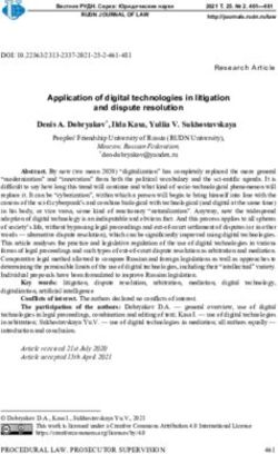 Application of digital technologies in litigation and dispute resolution