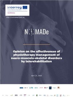 Opinion on the effectiveness of physiotherapy management of neuro-musculo-skeletal disorders by telerehabilitation - aa - IFOMPT