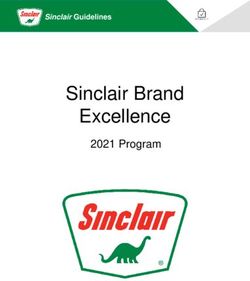 Sinclair Brand Excellence - 2021 Program - Sinclair Guidelines