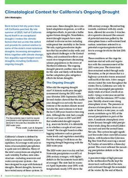 Climatological Context for California's Ongoing Drought