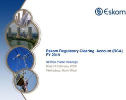 Eskom Regulatory Clearing Account (RCA) - FY 2019 NERSA Public Hearings Date:10 February 2020 Klerksdorp, North West