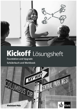 Kickoff Lösungsheft Foundation und Upgrade Schülerbuch und Workbook - Rheinland-Pfalz