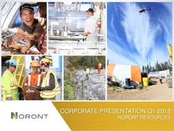 CORPORATE PRESENTATION Q1 2018 - NORONT RESOURCES