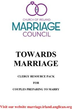 TOWARDS MARRIAGE CLERGY RESOURCE PACK - Visit our website marriage.irland.anglican.org - Church of Ireland