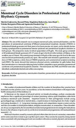 Menstrual Cycle Disorders in Professional Female Rhythmic Gymnasts - MDPI