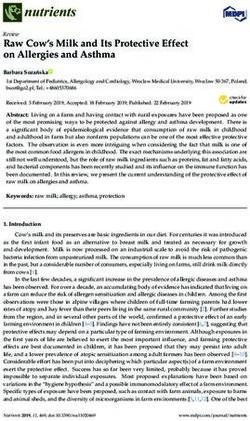 Raw Cow's Milk and Its Protective Effect on Allergies and Asthma - MDPI