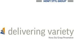 Delivering variety Nowy Styl Group Presentation - Nowy Styl Zrt.