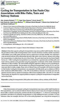 Cycling for Transportation in Sao Paulo City: Associations with Bike Paths, Train and Subway Stations - MDPI