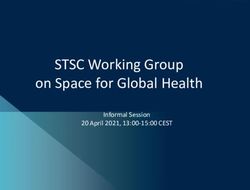 STSC Working Group on Space for Global Health - Informal Session 20 April 2021, 13:00-15:00 CEST - UNOOSA