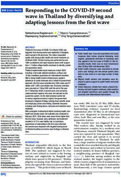 Responding to the COVID-19 second wave in Thailand by diversifying and adapting lessons from the first wave