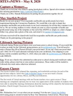 RTES eNEWS - May 8, 2020 Capture a Memory - Rose Tree Media School District