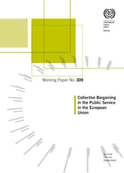 Collective Bargaining in the Public Service in the European Union - Working Paper No. 309