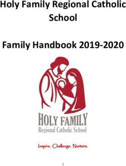 Holy Family Regional Catholic School Family Handbook 2019-2020 - Inspire. Challenge. Nurture.