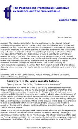 The Postmodern Prometheus: Collective experience and the carnivalesque