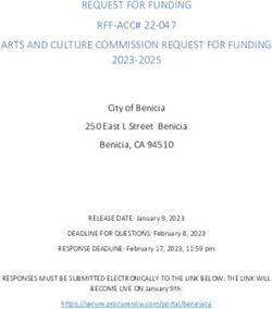 REQUEST FOR FUNDING RFF-ACC# 22-047 ARTS AND CULTURE COMMISSION REQUEST FOR FUNDING