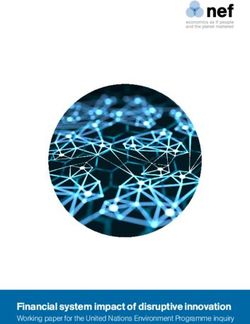 Financial system impact of disruptive innovation - Working paper for the United Nations Environment Programme inquiry - Green ...