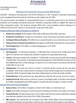Athabasca Oil Corporation Announces Q2 2020 Results