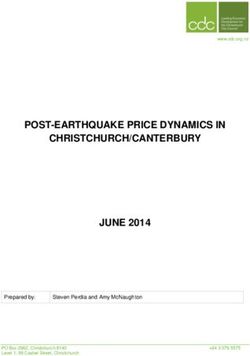 POST-EARTHQUAKE PRICE DYNAMICS IN CHRISTCHURCH/CANTERBURY JUNE 2014