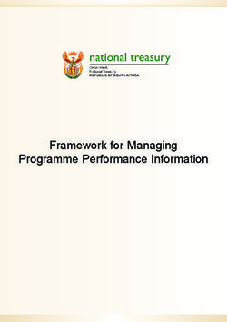 Framework for Managing Programme Performance Information