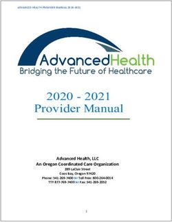 Provider Manual 2020 2021 - Advanced Health, LLC An Oregon Coordinated Care Organization