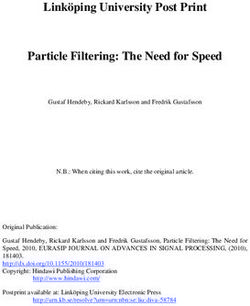Linköping University Post Print Particle Filtering: The Need for Speed