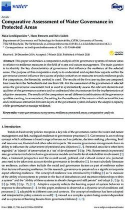 Comparative Assessment of Water Governance in Protected Areas - MDPI