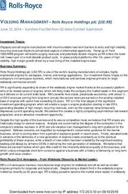 VOLSUNG MANAGEMENT - Rolls Royce Holdings plc (LSE:RR)