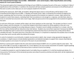 The Computerized Oral Bagrut Exam (COBE) - 2020 (016587 - same semel shaylon, Table of Specifications and marking Rubrics for 4 and 5 point students)