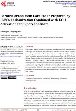 Porous Carbon from Corn Flour Prepared by H3PO4 Carbonization Combined with KOH Activation for Supercapacitors